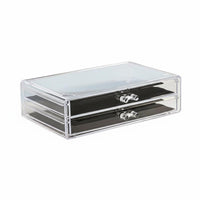 Clear Makeup Case with Drawers particle-resistantresistant 3-Tier Clear Drawer unit for Dorm Room