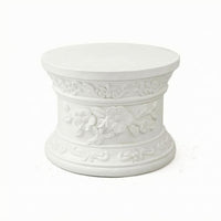 Roman Column Planter Carved Relief Pedestal Planter Pot Ornamental Detailing Ornate Flower Pot for Courtyard