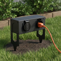 IP44 Rated Garden Power Stake Stainless Steel Waterproof Socket Stake Resistant Outdoor Plug Post Easy Installation