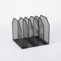 Detachable Upright Mesh Desktop Organizer Compact Desktop File Organizer with 5 Sections Stable File Holder with Five Slots Reinforced for Workstation