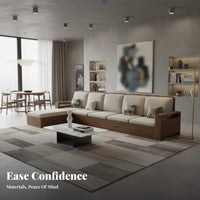 Wooden Frame Sofa Group Nordic aesthetic Upholstered Seating Collection sturdy Wood Construction Home Furniture for Homeowners, Living Room, Lounge Area