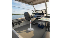 360-Degree Rotatable Boat Seat Base with Swivel Painted Finish Swivel Seat Base Quick-Release Helm Chair Mount for Boats, Yachts