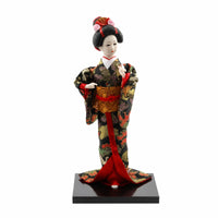 Japanese Geisha Figurine Square Black Base Japanese Figurine Gift Item