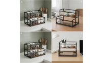 Countertop Seasoning Rack Industrial Countertop Organizer Compact for Kitchen