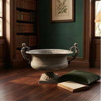 Award Urn Planter Stand Pedestal Base Vintage-Style Planter Holder Aged Finish
