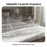 Tiered Makeup Holder Space-Saving Cosmetic Organizer Easy Assembly for Bedroom