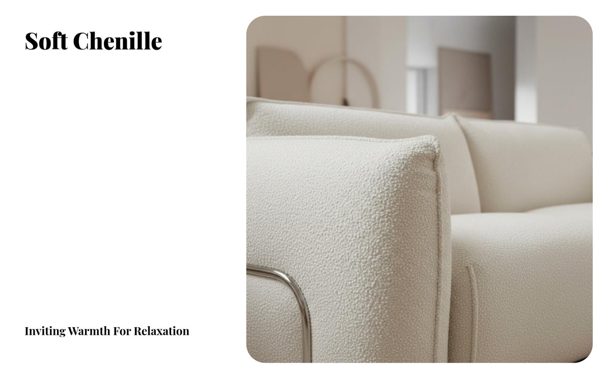 Highspine Straight Sofa Modernist Design Couch French Retro aesthetic Living Room Furniture for Homestay Owners, Homeowners, Guest House, Lounge Area, Lobby