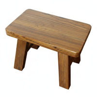 Rectangular Wooden Stool Rustic Design Small Bench Space-Saving for Homeowners