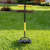 Lawn Aerator with T-Handle Ergonomic Manual Soil Aerator Handheld for Gardeners, Homeowners, Yard Work