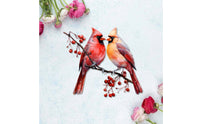 Two Birds on Branch Wall Decor Colorful Songbird Wall Decor Nature Art for Living Room, Entryway, Bedroom