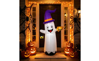 Inflatable specters with Witch Hat Weather-Resistant specters Inflatable with Lantern Yard Decoration for Porch