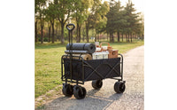 All-Terrain Camping Wagon Heavy Duty Collapsible Wagon Large Capacity Folding Utility Cart Portable for Campers, Picnics, Shopping