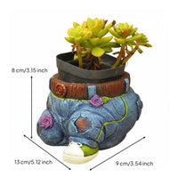 Jeans Planter Creative Resin Flower Pot Decorative for Balcony