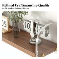 Floating Shelf with Acrylic Brackets Nordic Design Wall Decor Space Saving