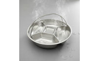 5-Compartment Food Steamer Insert Anti-Scald Divided Steamer Plate with Handle