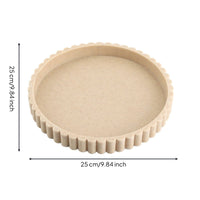 round Tray with Fluted rims Speckled Stone Tray Earthy Aesthetic Catchall for Entryway