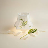 Floral Bedside Lampshade Soft Light Rectangular Textile Lampshade Warm Ambiance