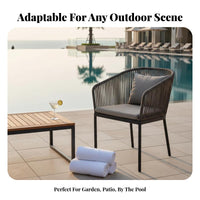 4 Pieces 4-Piece Woven Sofa Set Weather-Resistant 4-Piece Seating Arrangement Water Thick pads for Patio, waterside