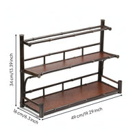 Tea Ware Rack Elegant Accessory Rack with Woven Tray Space Saving Display Stand with Holder for Hosts, Kitchen Countertop