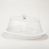 Oval Cake Dome Glossy Finish Food Storage Domed