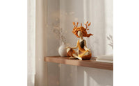 Seated Meditation Figurine Calm Resin Sculpture Artistic for Desk, Shelf
