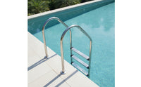 Stainless Steel Swimming Pool Ladder with Handrails Rust-Resistant Pool Ladder with Handrails Cylindrical Reinforced for Backyard Pools