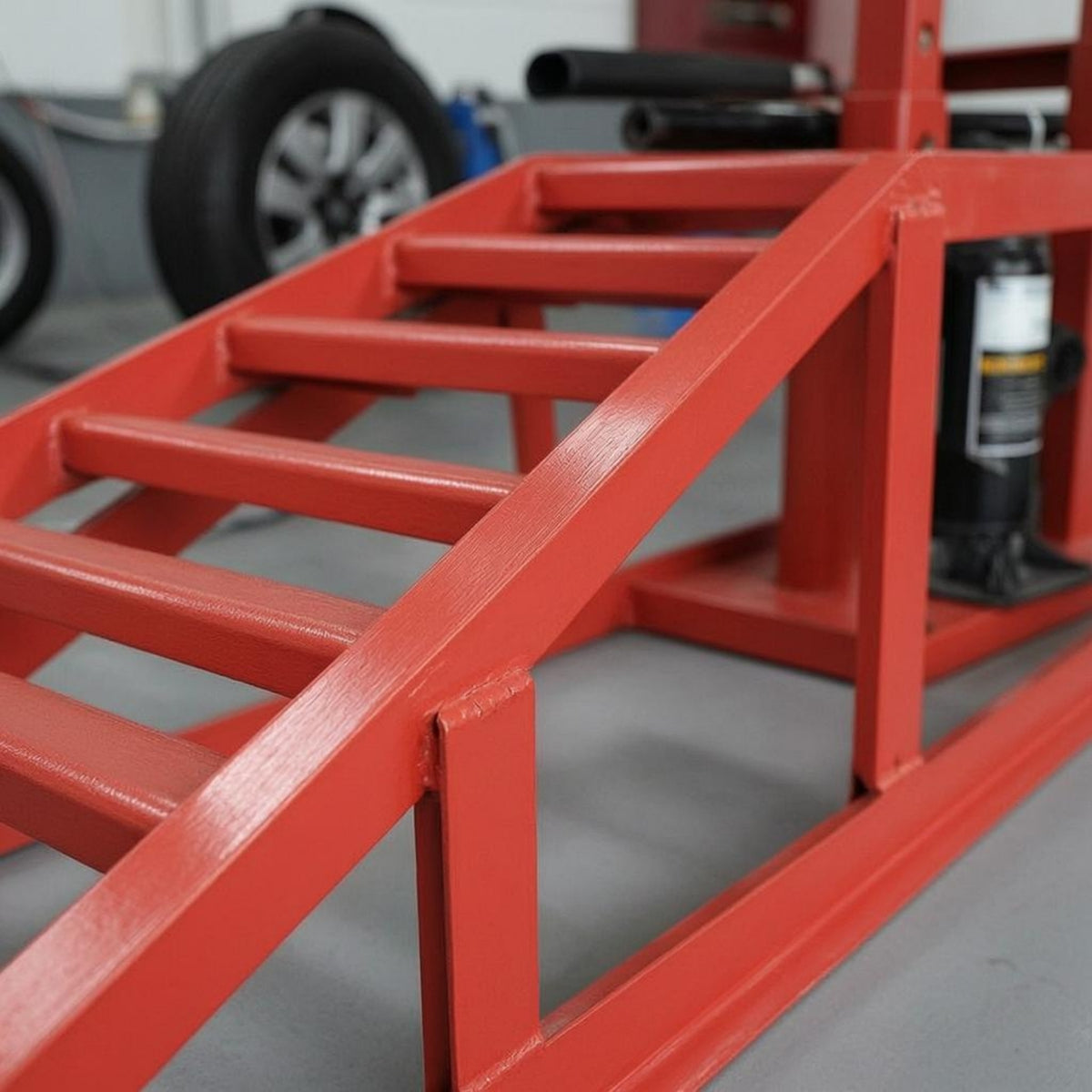 Car Service Ramp Sloped Hydraulic Car Ramp Garage Equipment Measured Markings Heavy Duty Steel