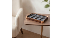 12-Compartment Jewelry Space-Saving Tray Jewelry Storage Tray Low-Profile Desktop Organizer for Vanity