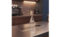 Embedded Cup Washer with Drainage Tray Countertop Tabletop Cup Washer Low-Profile Stainless Steel Glass Washer for Bartenders, Baristas, Bar Counters