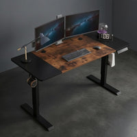 Electric Standing Desk Rectangular Tabletop Height Adjustable Desk Flat Desktop
