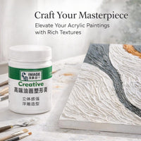 Texture Paste White for Acrylic Painting, Modelling Paste for Impasto, Heavy Body Paste for 3D Effect, Art Paste for Textured Art