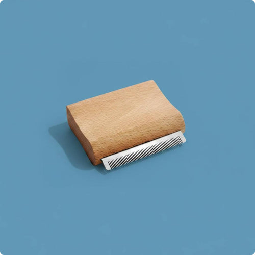 Wood Handle Curry Comb Removes Loose Hair Stainless Steel Horse Comb for Stable