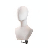 Velvet Display Bust Mannequin Bust Wall Mounted Velvet-covered Soft Surface Accessory Head Hanging Display Fixture Suitable for Shop Boutique Dressing Room Collector Display