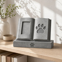 Pet Memorial Stone with Photo Frame Freestanding for Garden, Home
