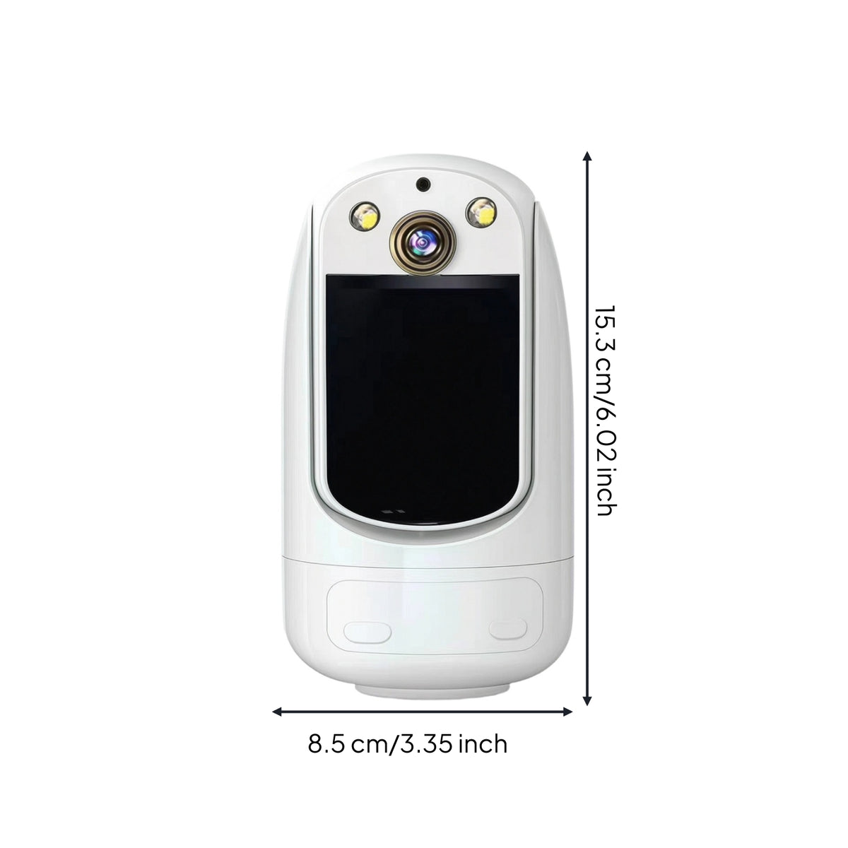 WiFi Camera with LCD Screen Indoor Smart Camera with Screen Wireless Full-Color for Pets, Nursery, Office