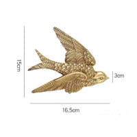 Bird Wall Sculpture Textured Home Decor Vintage Style