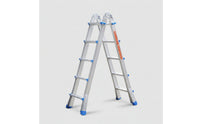 Foldable Telescoping Ladder with Tool Bag Multifunction Telescoping Ladder Aluminum Compact for Handymen, Painters, Apartment