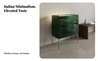 Acrylic Display Cabinet Light Luxury Design Colored Acrylic Cupboard Minimalist Design Translucent Sideboard for Collectors, Entryway, Bedroom