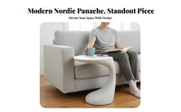 Bedside Table Nordic Design Bean-Shaped End Table Modern Aesthetic for Students