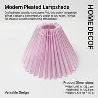 Lampshades for Ceiling Lights and Table Lamps with Pleated Textile Design, Small Lampshade for Bedside and Floor