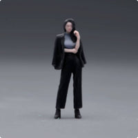 Artisanal Resin Figurine Colored Miniature Woman Figurine Small