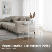 C-Shaped Side Table Minimalist Design C-Shaped Table Space-Saving for Homeowners