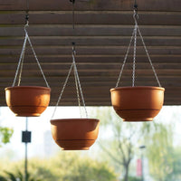 Hanging Basket for Plant Pots Indoor and Outdoor Plants, Self Watering Hanging Plant Pot with Drainage Holes, Extra Large Chain Hook Design