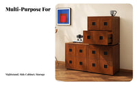 Arched Door Nightstand Retro design Furnishing mid-centurydleera Modern Design sleek Rounded Corners for Homeowners, Living Room