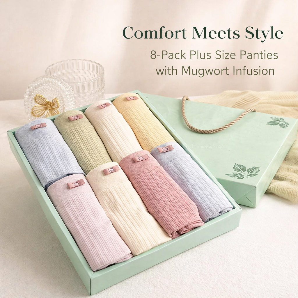 Underwear Women Plus Size Breathable Gusset Knickers Multipack, Postpartum C Section with Lace Trim, Seamless Comfort Fit