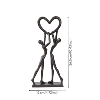 Iron Art Sculpture Hand-Forged Couple Figurine Modern for Couples