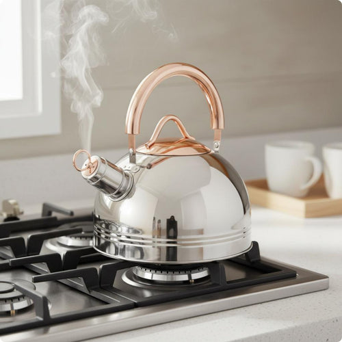 Stovetop Whistling Tea Kettle Induction Compatible Homeware Easy to Clean