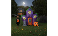 Inflatable Haunted House Outdoor Haunted House Yard Inflatable for Trick-or-Treaters, Lawn