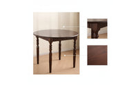 Traditional Round Dining Table Rustic Walnut Dining Table Sturdy Furniture Long-Lasting for Home Office