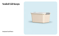 Clear Lidded Tote with casters transparent structure Storage Container Portable